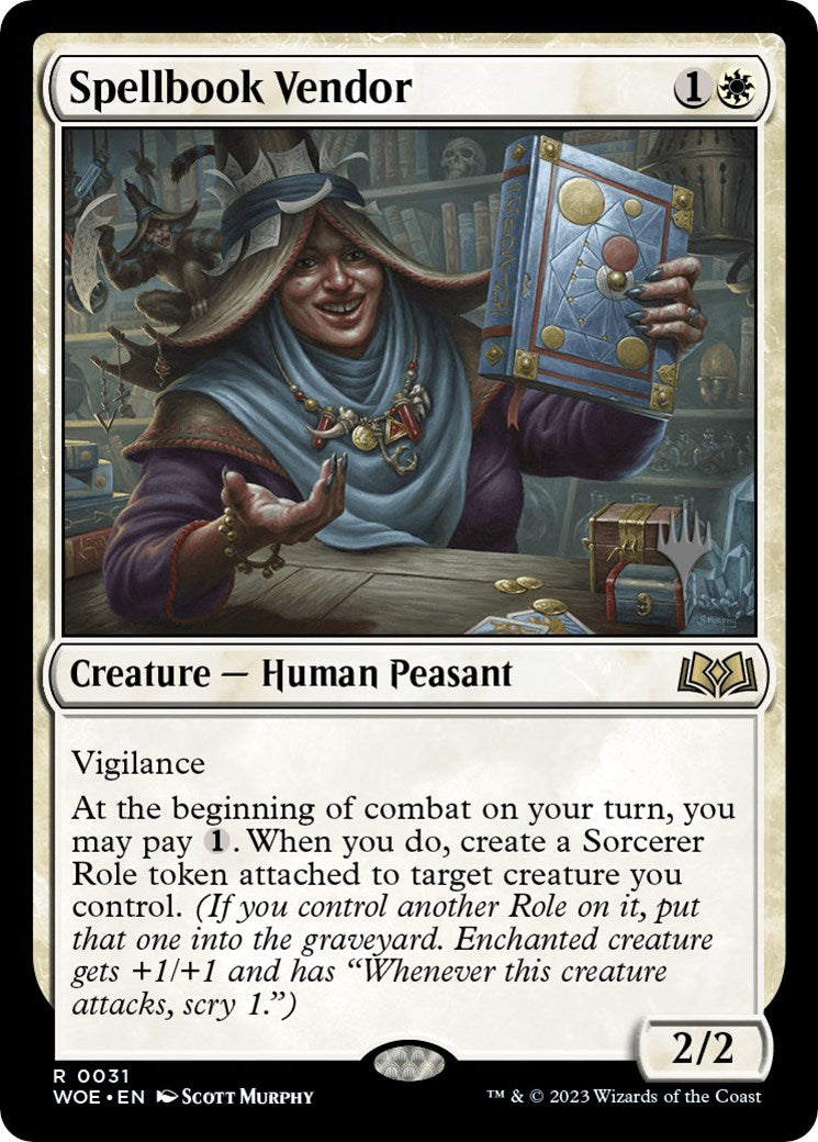 Spellbook Vendor (Promo Pack) [Wilds of Eldraine Promos] | Gaming Infinity