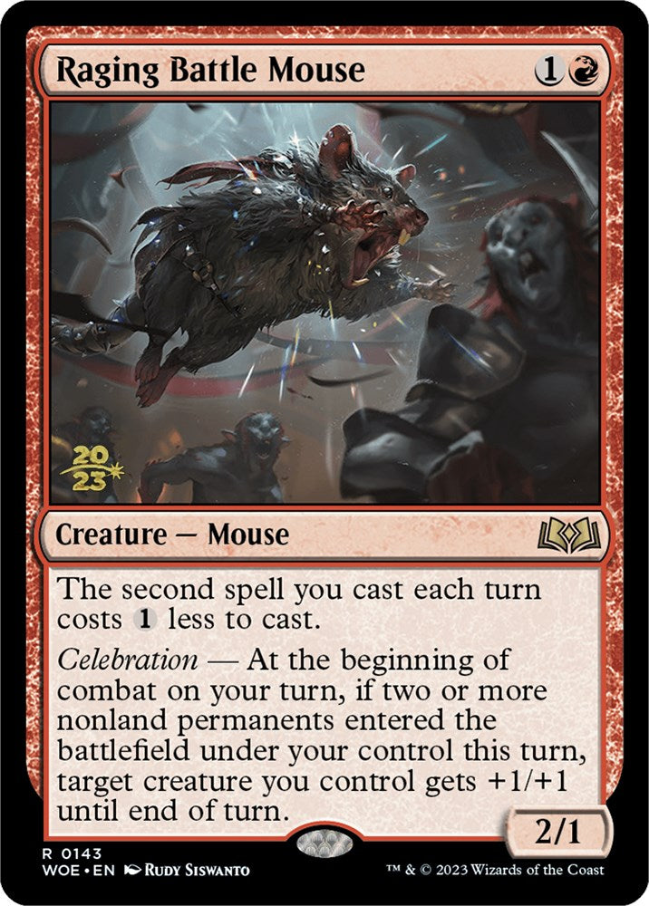 Raging Battle Mouse [Wilds of Eldraine Prerelease Promos] | Gaming Infinity