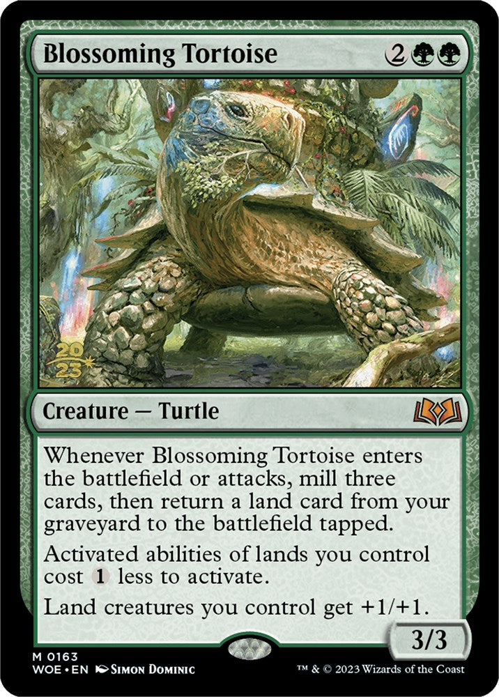 Blossoming Tortoise [Wilds of Eldraine Prerelease Promos] | Gaming Infinity