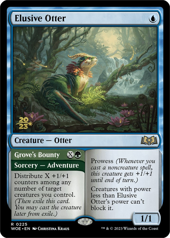 Elusive Otter // Grove's Bounty [Wilds of Eldraine Prerelease Promos] | Gaming Infinity