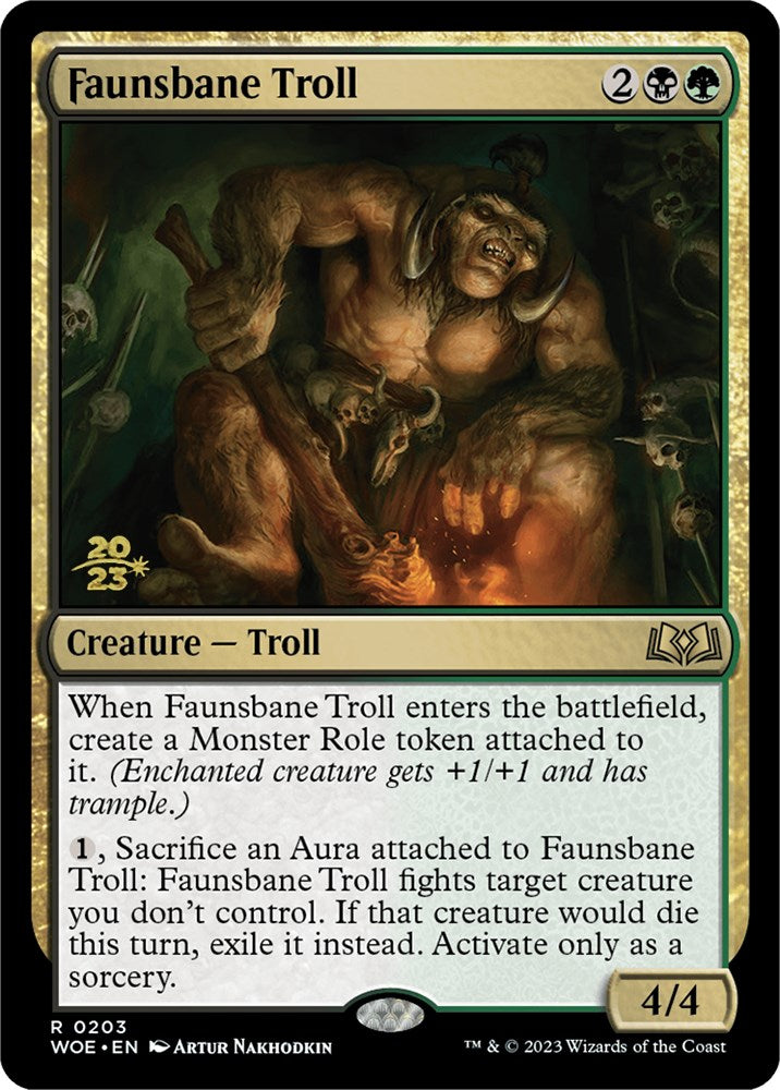 Faunsbane Troll [Wilds of Eldraine Prerelease Promos] | Gaming Infinity