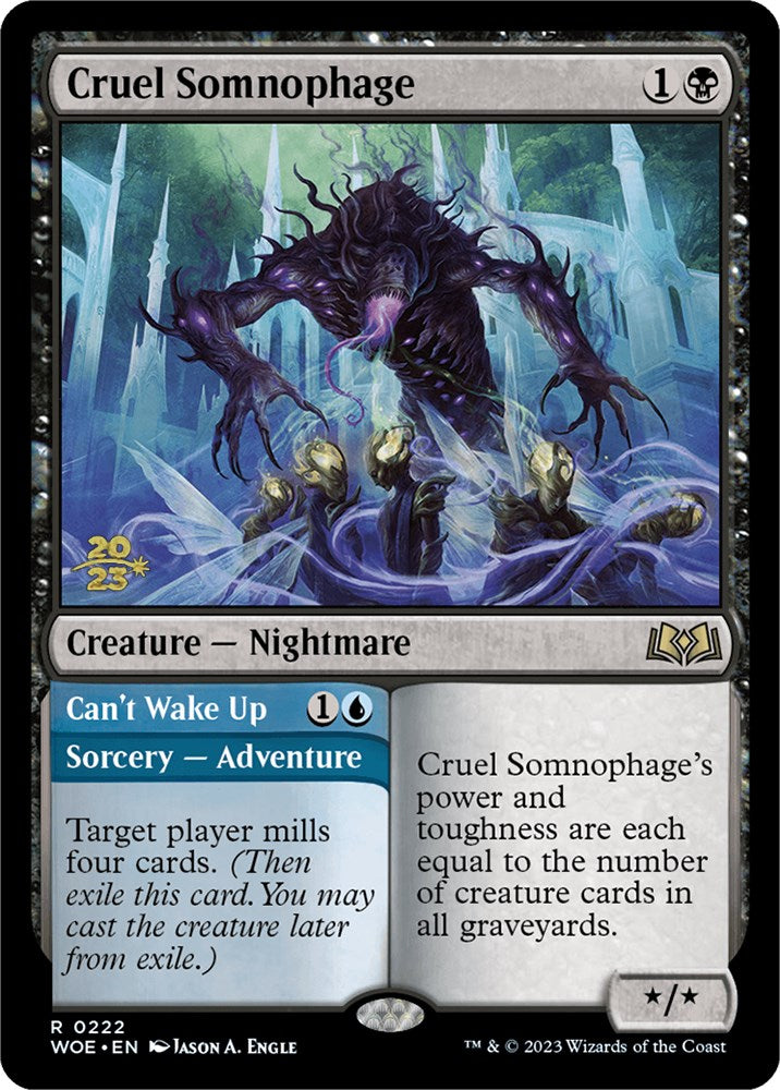 Cruel Somnophage // Can't Wake Up (Promo Pack) [Wilds of Eldraine Promos] | Gaming Infinity