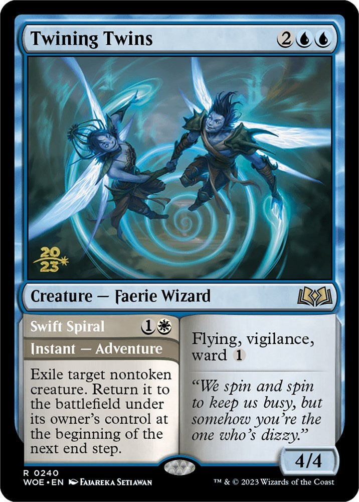 Twining Twins // Swift Spiral (Promo Pack) [Wilds of Eldraine Promos] | Gaming Infinity