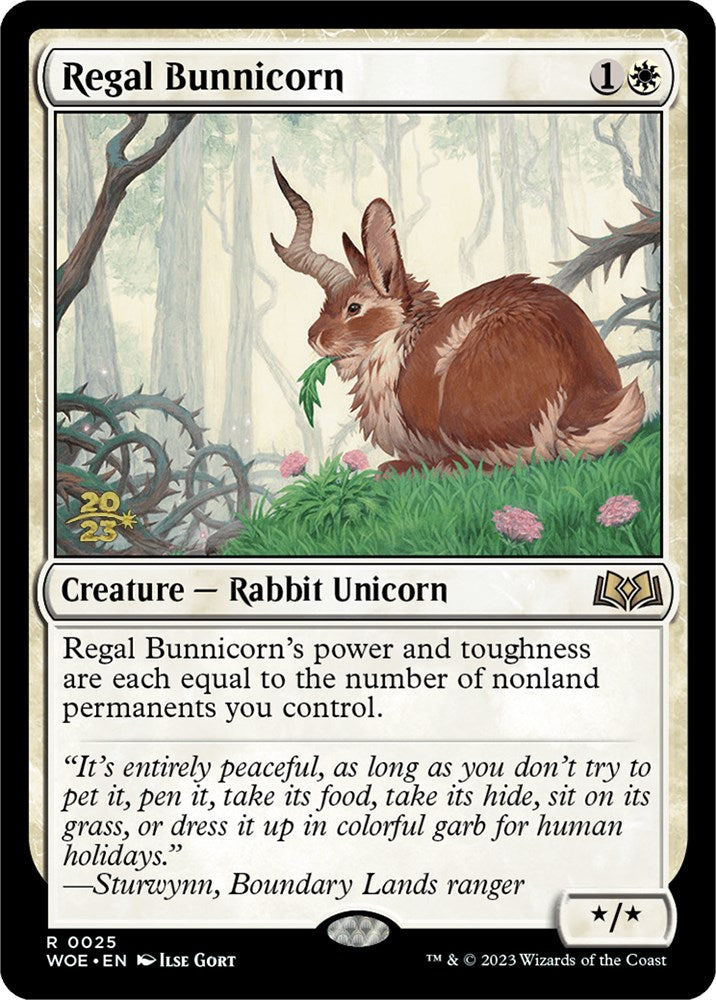 Regal Bunnicorn [Wilds of Eldraine Prerelease Promos] | Gaming Infinity