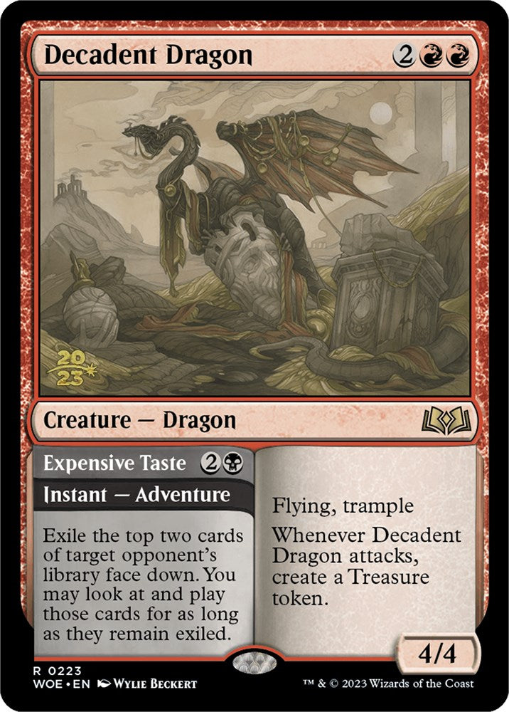 Decadent Dragon // Expensive Taste [Wilds of Eldraine Prerelease Promos] | Gaming Infinity