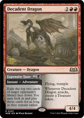 Decadent Dragon // Expensive Taste (Promo Pack) [Wilds of Eldraine Promos] | Gaming Infinity