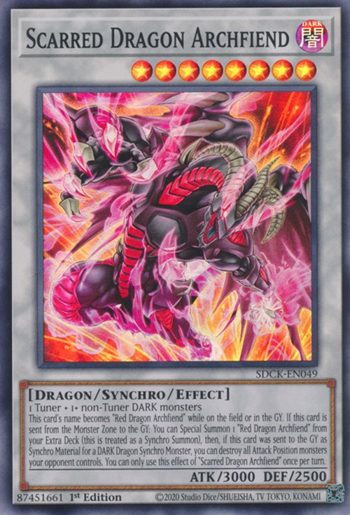 Scarred Dragon Archfiend [SDCK-EN049] Super Rare | Gaming Infinity