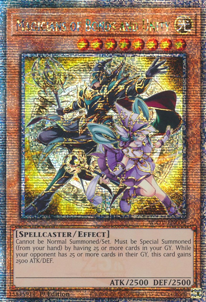 Magicians of Bonds and Unity (Quarter Century Secret Rare) [AGOV-EN000] Quarter Century Secret Rare | Gaming Infinity