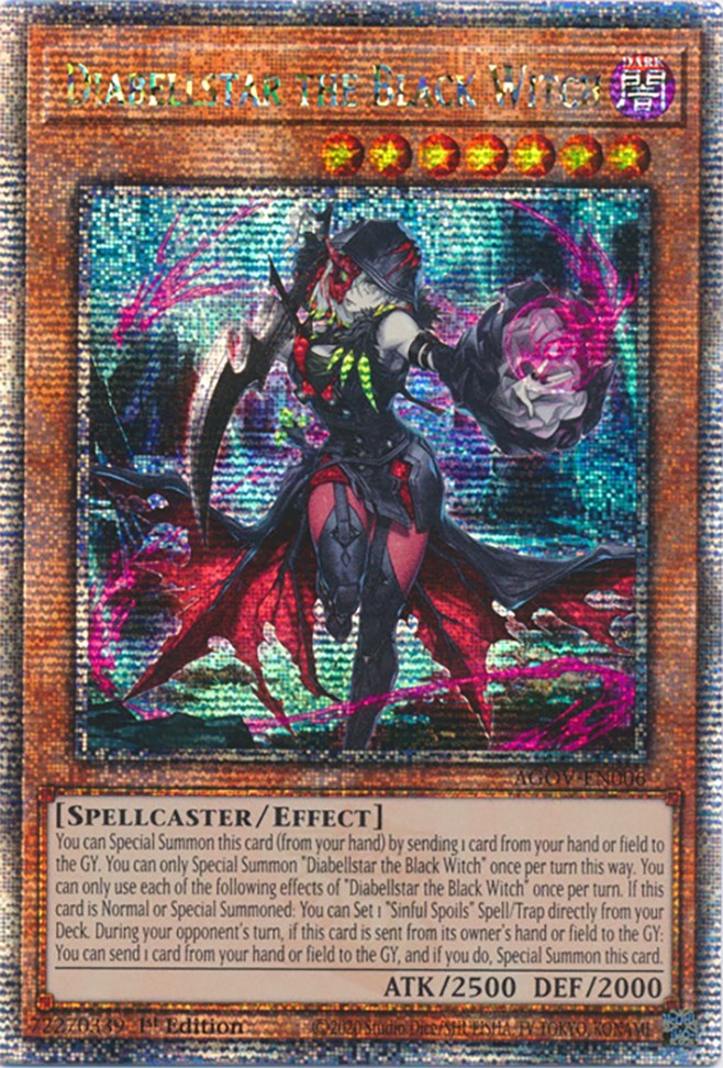 Diabellstar the Black Witch (Quarter Century Secret Rare) [AGOV-EN006] Quarter Century Secret Rare | Gaming Infinity