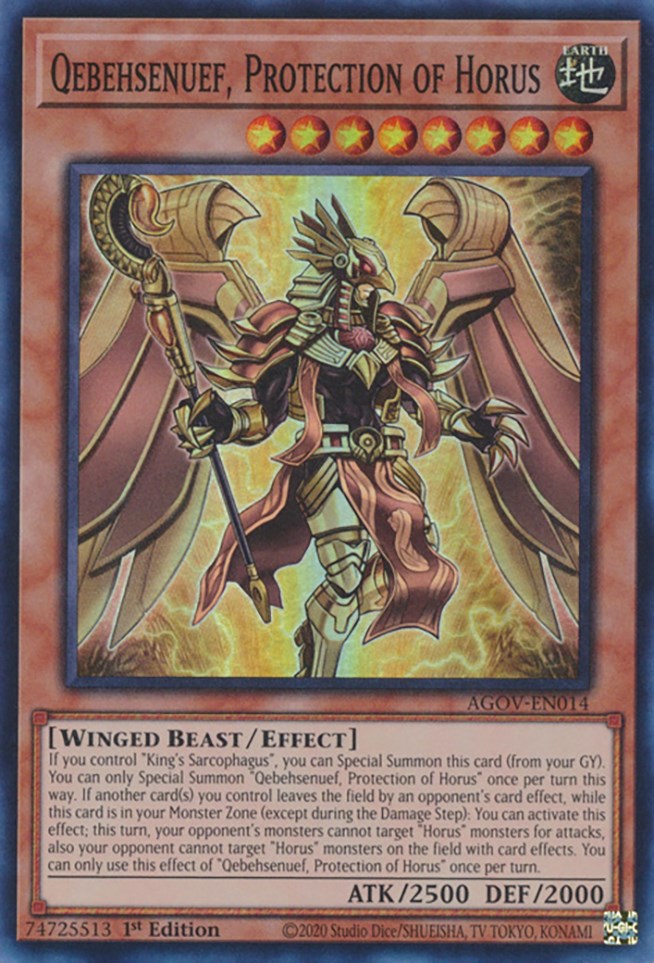 Qebehsenuef, Protection of Horus [AGOV-EN014] Super Rare | Gaming Infinity