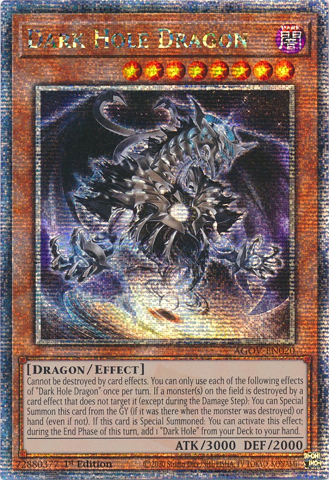 Dark Hole Dragon (Quarter Century Secret Rare) [AGOV-EN020] Quarter Century Secret Rare | Gaming Infinity