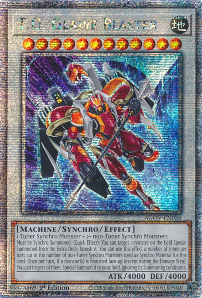 T.G. Glaive Blaster (Quarter Century Secret Rare) [AGOV-EN036] Quarter Century Secret Rare | Gaming Infinity