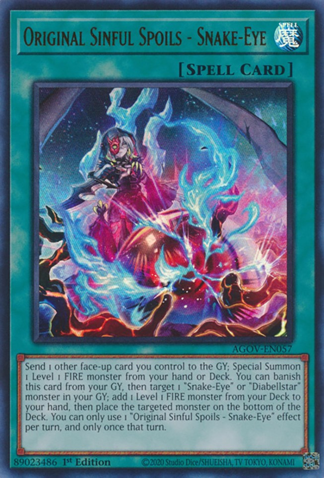 Original Sinful Spoils - Snake-Eye [AGOV-EN057] Ultra Rare | Gaming Infinity