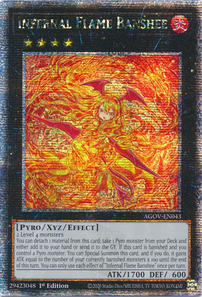 Infernal Flame Banshee (Quarter Century Secret Rare) [AGOV-EN043] Quarter Century Secret Rare | Gaming Infinity