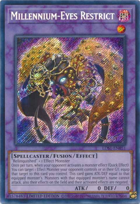 Millennium-Eyes Restrict [LDS1-EN051] Secret Rare | Gaming Infinity