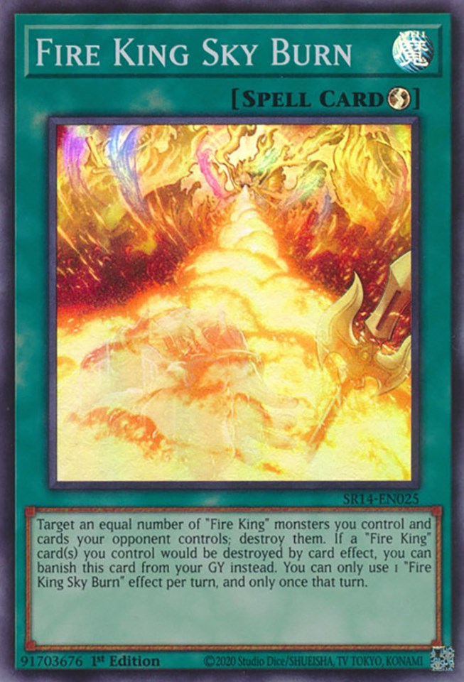 Fire King Sky Burn [SR14-EN025] Super Rare | Gaming Infinity