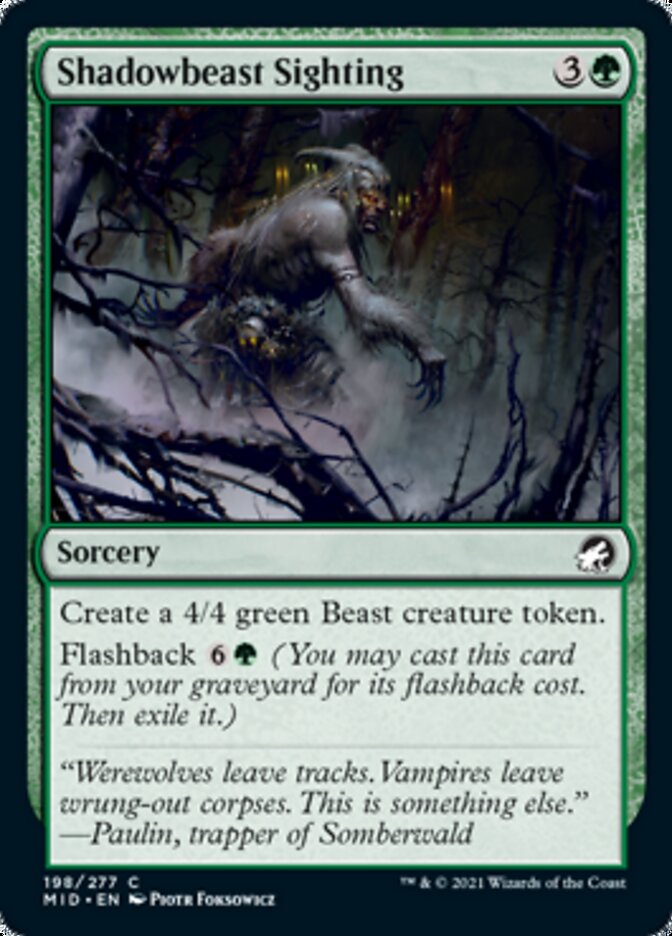 Shadowbeast Sighting [Innistrad: Midnight Hunt] | Gaming Infinity