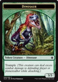 Dinosaur // Treasure (009) Double-sided Token [Ixalan Tokens] | Gaming Infinity