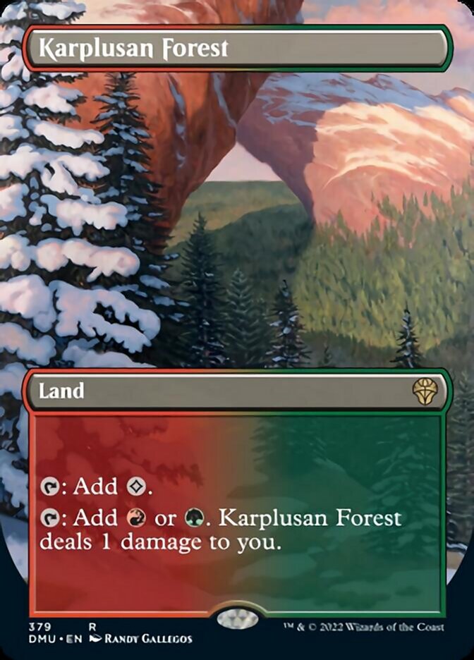 Karplusan Forest (Borderless Alternate Art) [Dominaria United] | Gaming Infinity