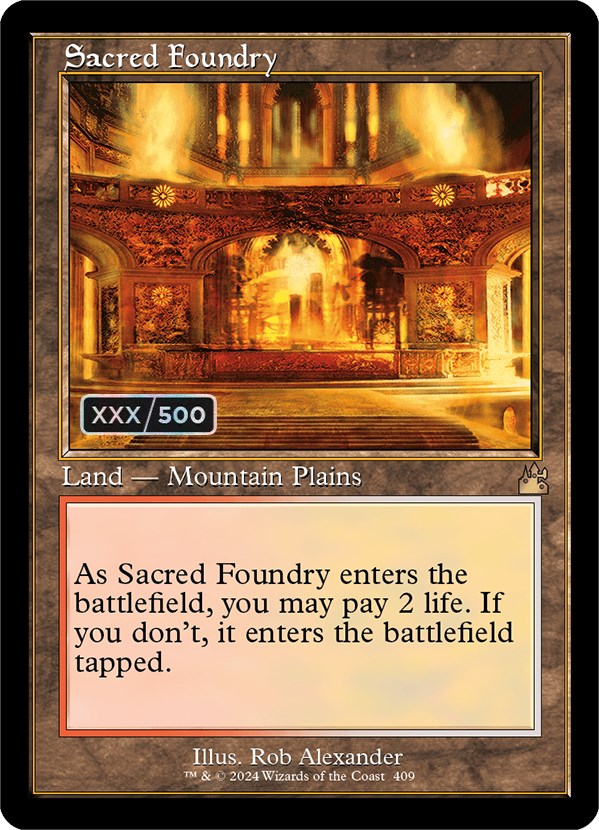 Sacred Foundry (Retro) (Serialized) [Ravnica Remastered] | Gaming Infinity