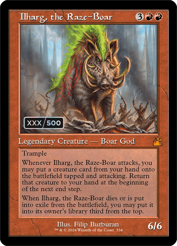 Ilharg, the Raze-Boar (Retro) (Serialized) [Ravnica Remastered] | Gaming Infinity