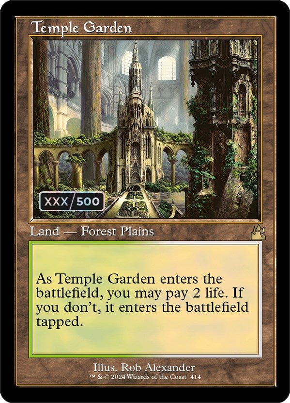 Temple Garden (Retro) (Serialized) [Ravnica Remastered] | Gaming Infinity