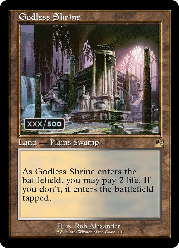Godless Shrine (Retro) (Serialized) [Ravnica Remastered] | Gaming Infinity