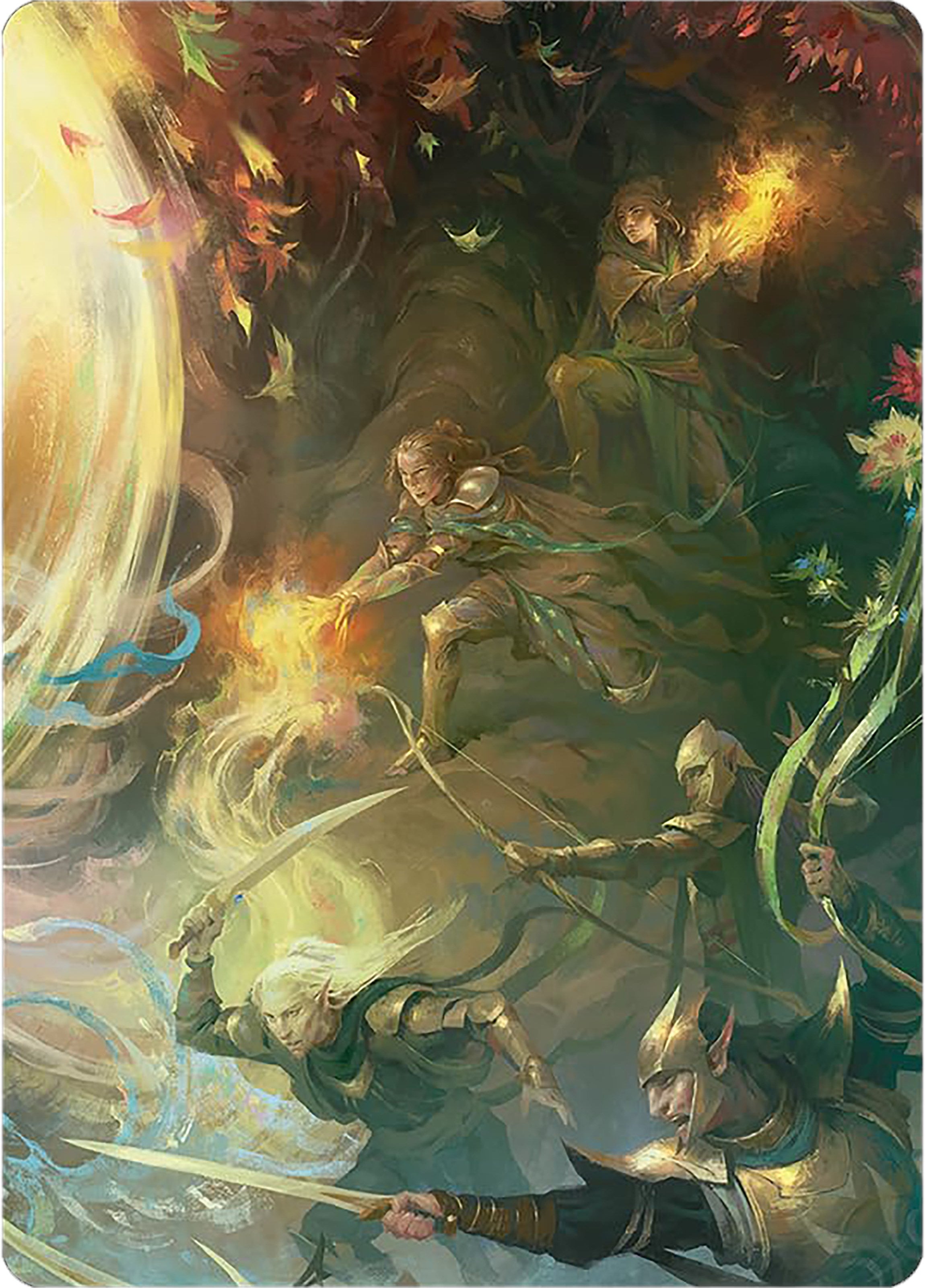 Rally the Galadhrim Art Card [The Lord of the Rings: Tales of Middle-earth Art Series] | Gaming Infinity