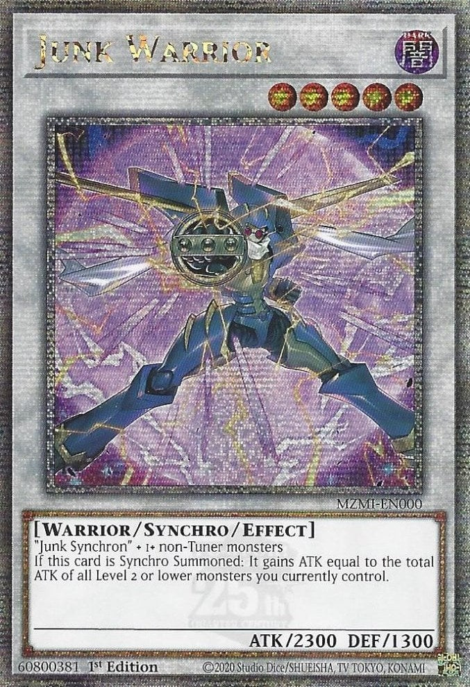 Junk Warrior (Quarter Century Secret Rare) [MZMI-EN000] Quarter Century Secret Rare | Gaming Infinity