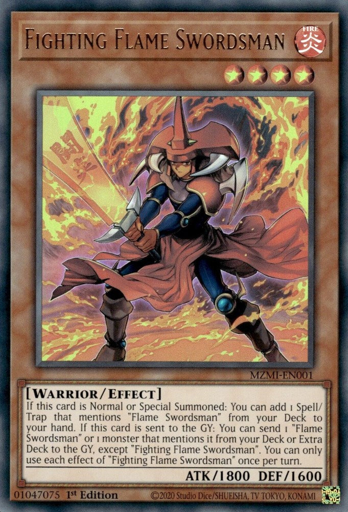 Fighting Flame Swordsman [MZMI-EN001] Ultra Rare | Gaming Infinity