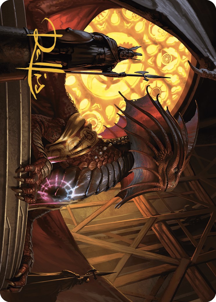 Niv-Mizzet, Guildpact Art Card (21/49) (Gold-Stamped Signature) [Murders at Karlov Manor Art Series] | Gaming Infinity
