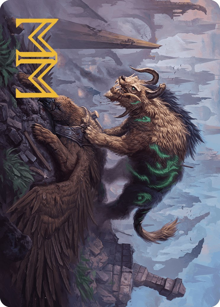 Axebane Ferox Art Card (Gold-Stamped Signature) [Murders at Karlov Manor Art Series] | Gaming Infinity