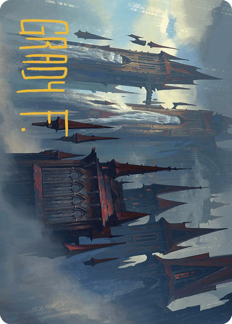 Thundering Falls Art Card (Gold-Stamped Signature) [Murders at Karlov Manor Art Series] | Gaming Infinity