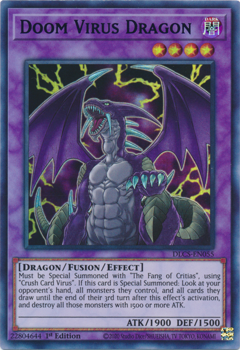 Doom Virus Dragon (Purple) [DLCS-EN055] Ultra Rare | Gaming Infinity