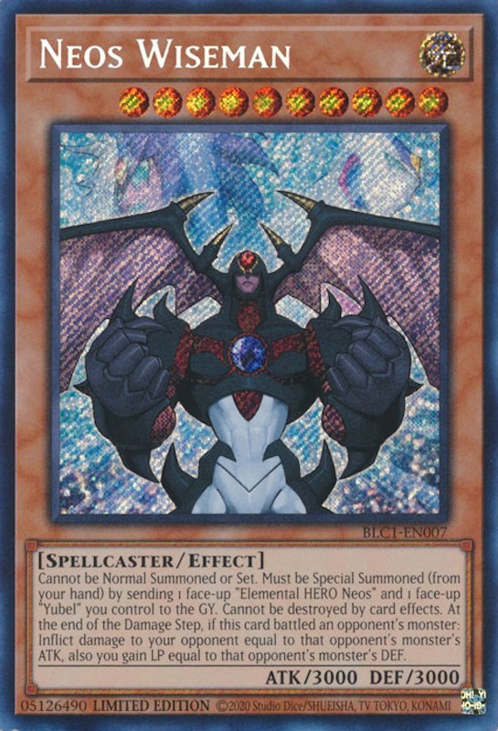 Neos Wiseman [BLC1-EN007] Secret Rare | Gaming Infinity