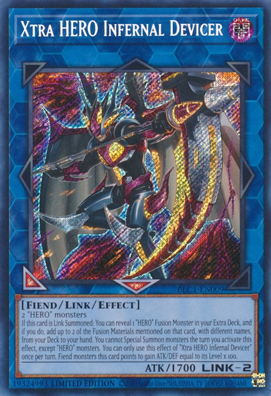 Xtra HERO Infernal Devicer [BLC1-EN009] Secret Rare | Gaming Infinity