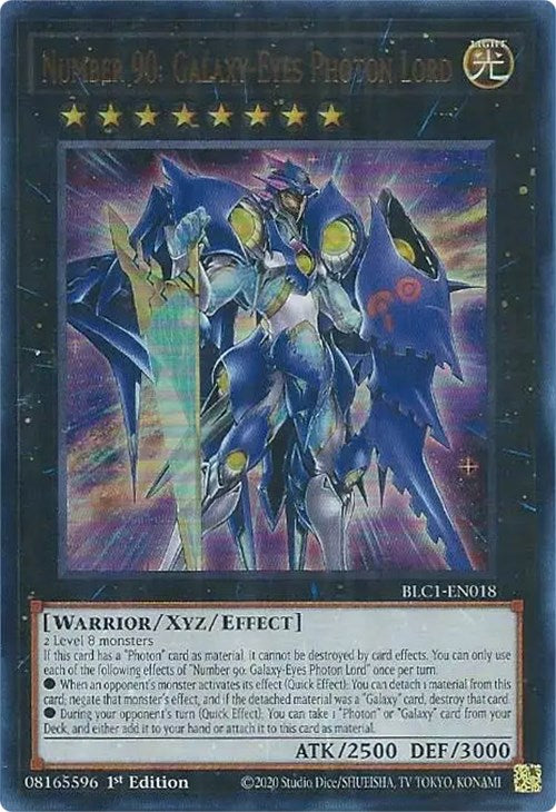 Number 90: Galaxy-Eyes Photon Lord [BLC1-EN018] Ultra Rare | Gaming Infinity