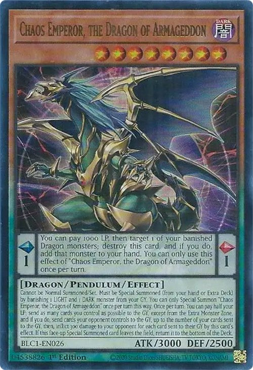 Chaos Emperor, the Dragon of Armageddon [BLC1-EN026] Ultra Rare | Gaming Infinity