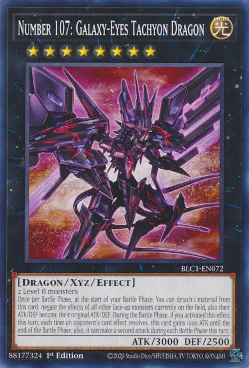 Number 107: Galaxy-Eyes Tachyon Dragon [BLC1-EN072] Common | Gaming Infinity