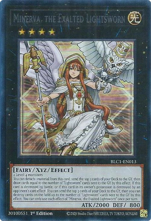 Minerva, the Exalted Lightsworn (Silver) [BLC1-EN013] Ultra Rare | Gaming Infinity