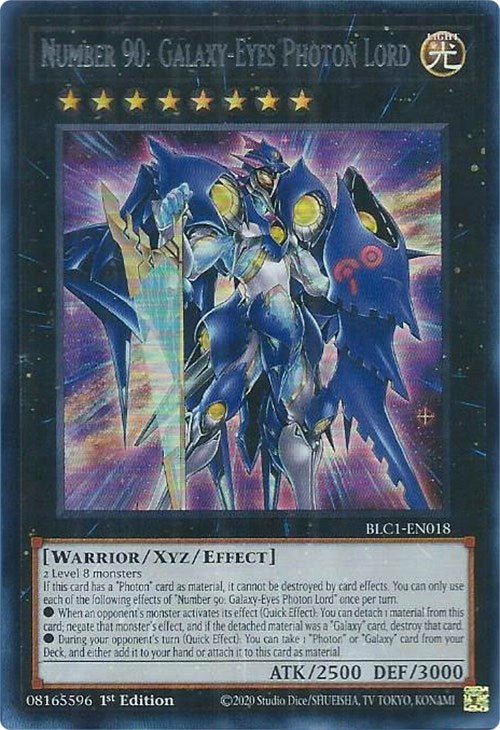 Number 90: Galaxy-Eyes Photon Lord (Silver) [BLC1-EN018] Ultra Rare | Gaming Infinity