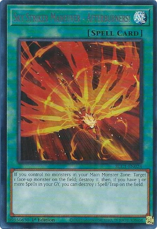 Sky Striker Maneuver - Afterburners! (Silver) [BLC1-EN024] Ultra Rare | Gaming Infinity