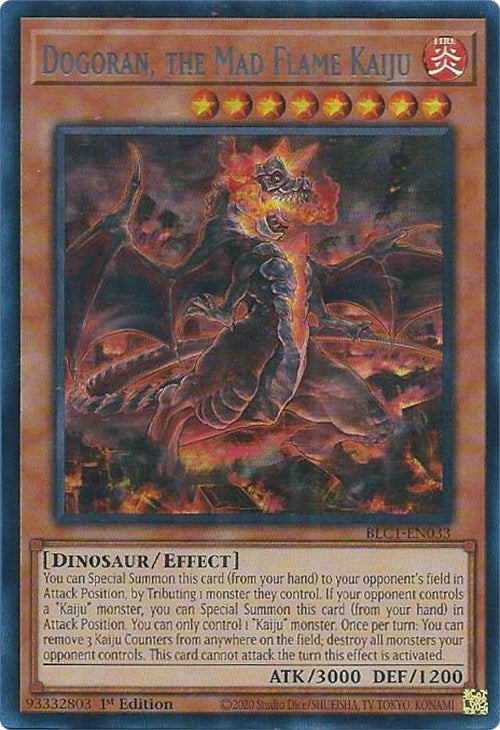 Dogoran, the Mad Flame Kaiju (Silver) [BLC1-EN033] Ultra Rare | Gaming Infinity