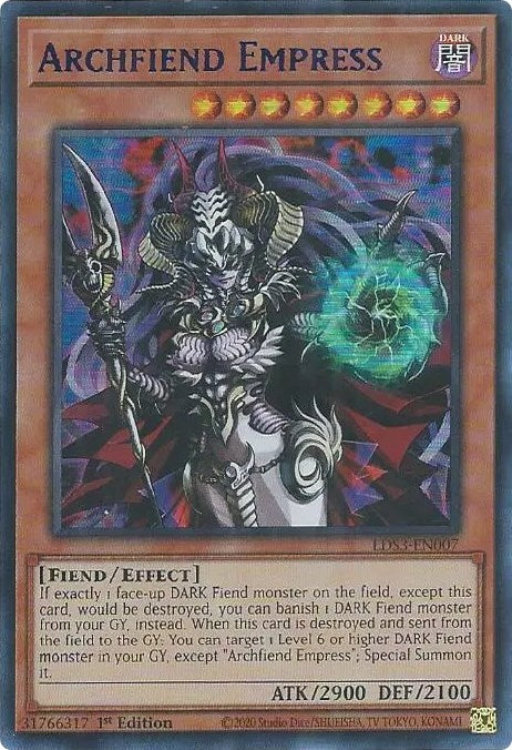 Archfiend Empress (Blue) [LDS3-EN007] Ultra Rare | Gaming Infinity