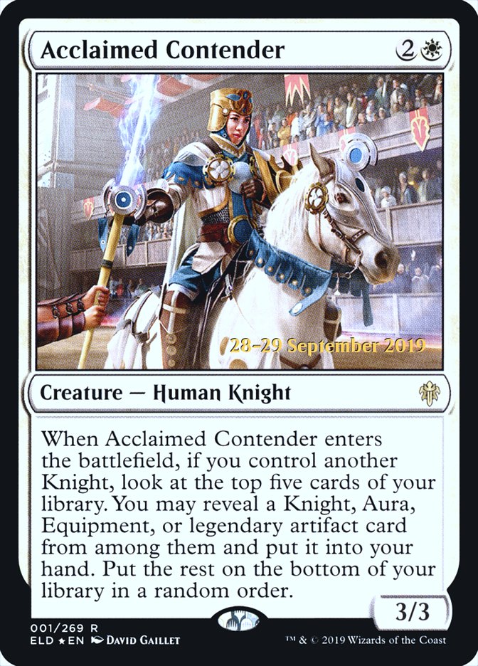 Acclaimed Contender  [Throne of Eldraine Prerelease Promos] | Gaming Infinity