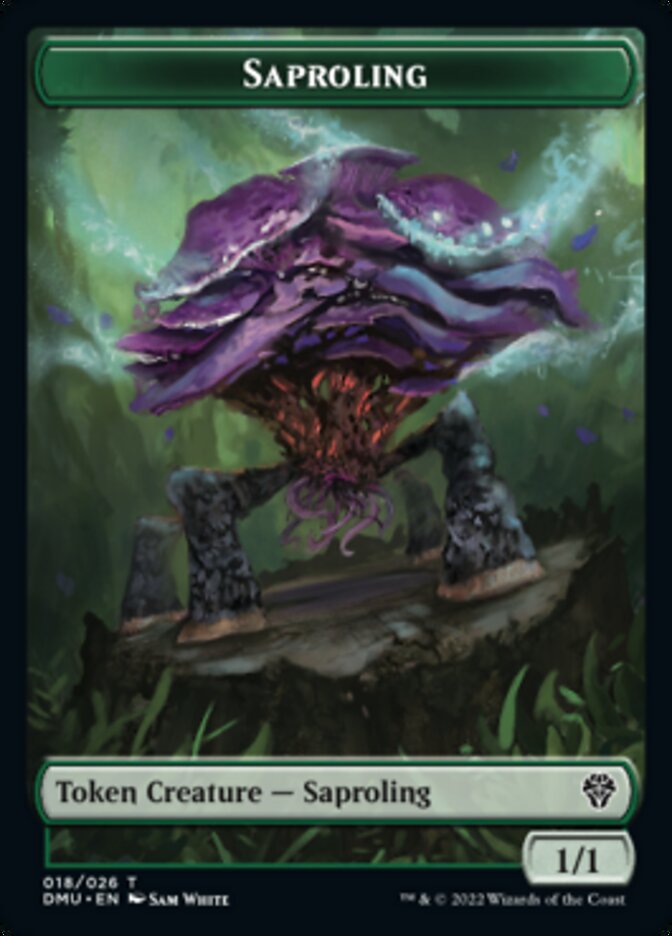 Saproling // Elemental Double-sided Token [Dominaria United Tokens] | Gaming Infinity