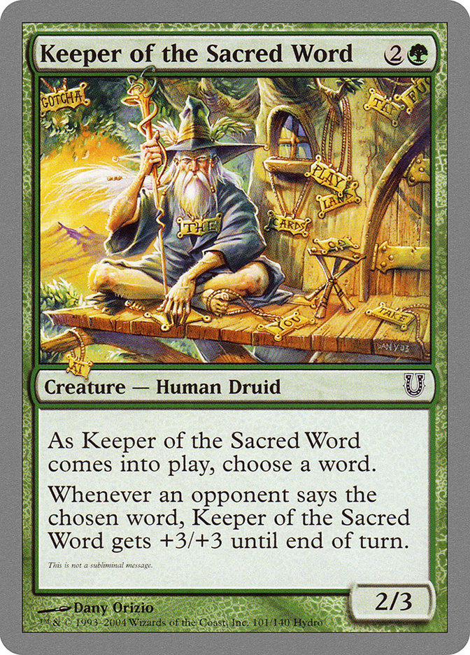 Keeper of the Sacred Word [Unhinged] | Gaming Infinity