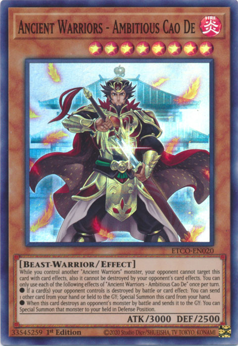 Ancient Warriors - Ambitious Cao De [ETCO-EN020] Super Rare | Gaming Infinity