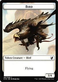 Bird (001) // Sculpture Double-sided Token [Commander 2019 Tokens] | Gaming Infinity