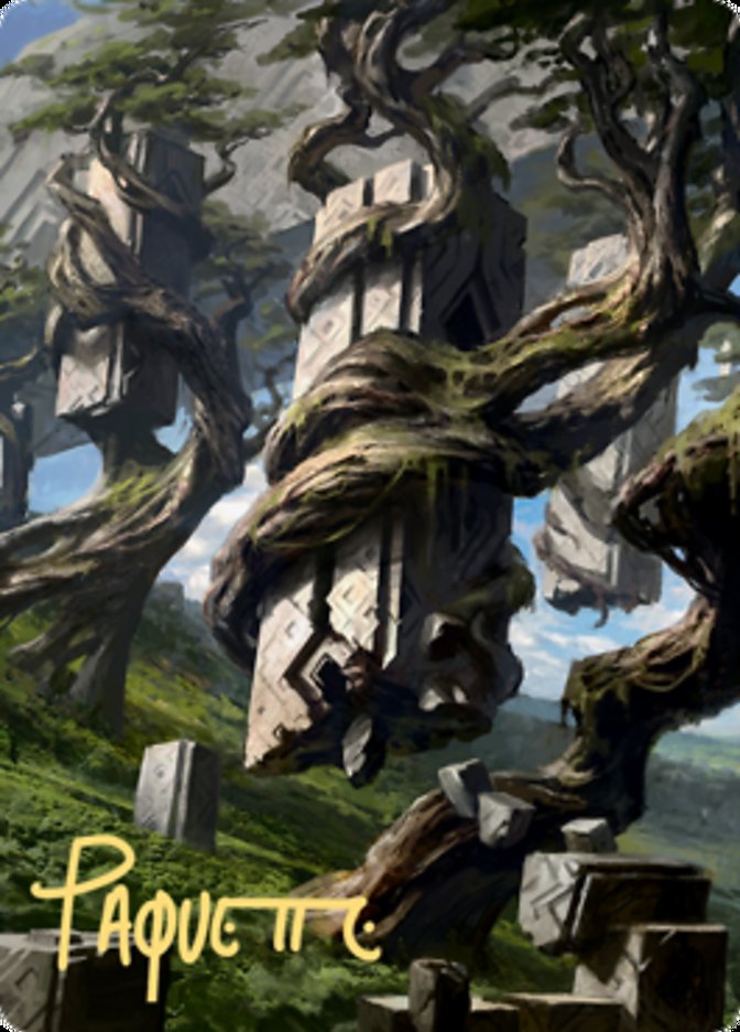 Forest 2 Art Card (Gold-Stamped Signature) [Zendikar Rising Art Series] | Gaming Infinity